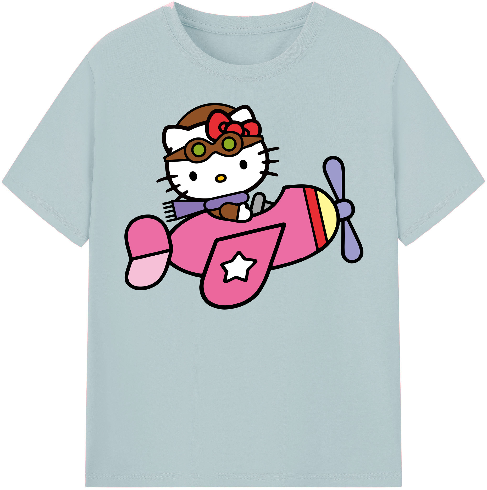 （画像用） Hello Kitty ハローキティ 綿100％半袖Tシャツ（フロントプリント）
